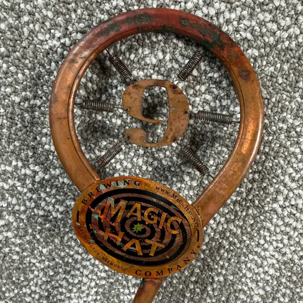 Magic Hat Brewing Company #9 Beer Tap Handle Copper Industrial Rustic Vermont